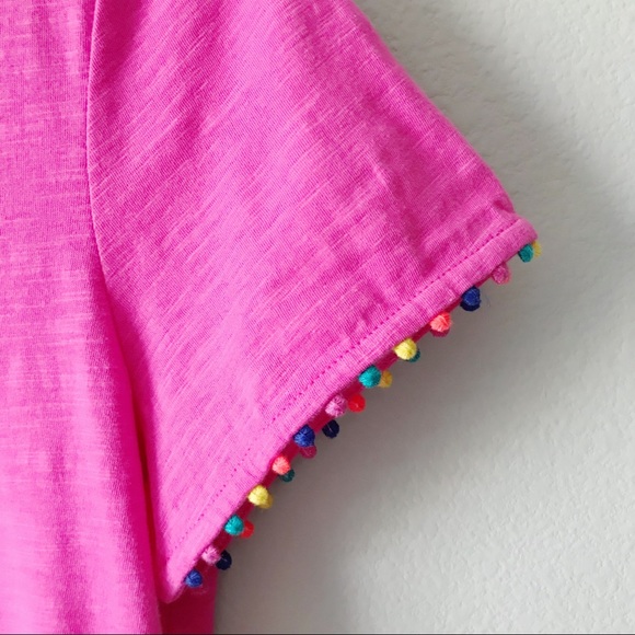 Boden British Charlie Pom Jersey Tee Shirt Pink M - Picture 9 of 16